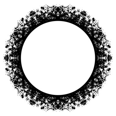 Daire grunge çerçeve