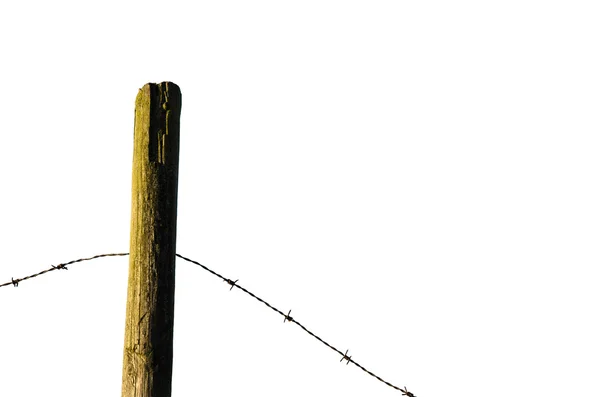 Fence post isolated on white — Stock Photo, Image