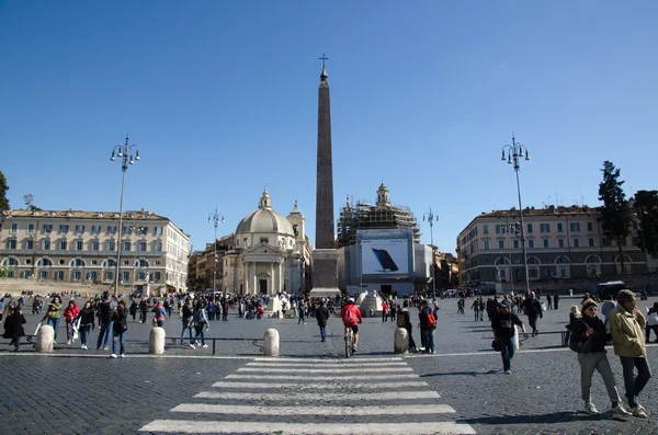 Piazza del Popolo, Рим, Италия — стоковое фото