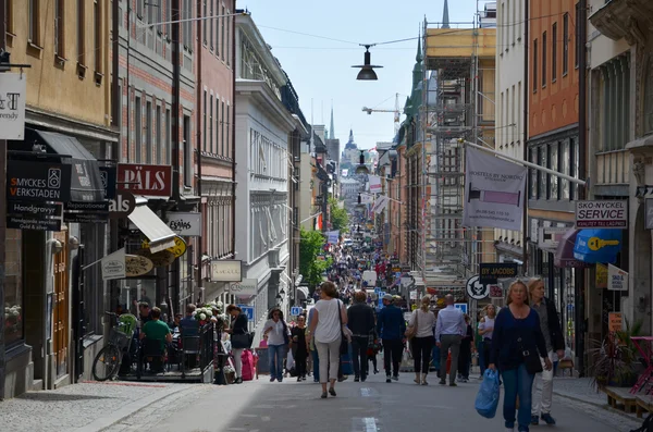 Vida na cidade em Estocolmo, Suécia — Fotografia de Stock