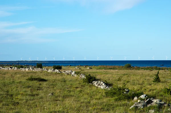 Parc éolien offshore en mer Baltique — Photo