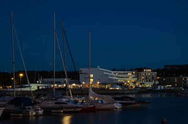 Puerto de Borgholm por la noche — Foto de Stock