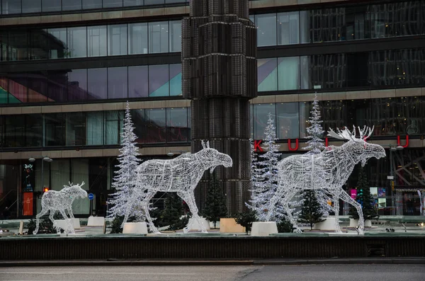 Moose como decorações de Natal — Fotografia de Stock