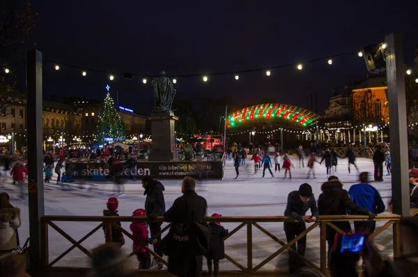 Parc de patinage sur glace à Stockholm, Suède — Photo