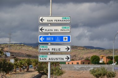 Yol işaretleri Gran Canaria, İspanya