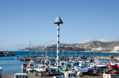 Liman Resort'ta Arguineguin, kalabalık Gran Canaria, İspanya