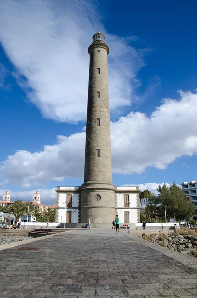 Deniz feneri Maspalomas Faro, Gran Canaria, İspanya — Stok fotoğraf