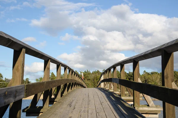 Wooden footbridge closeup — Stock Photo, Image