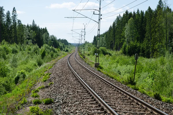 Vanishing railway tracks — 스톡 사진