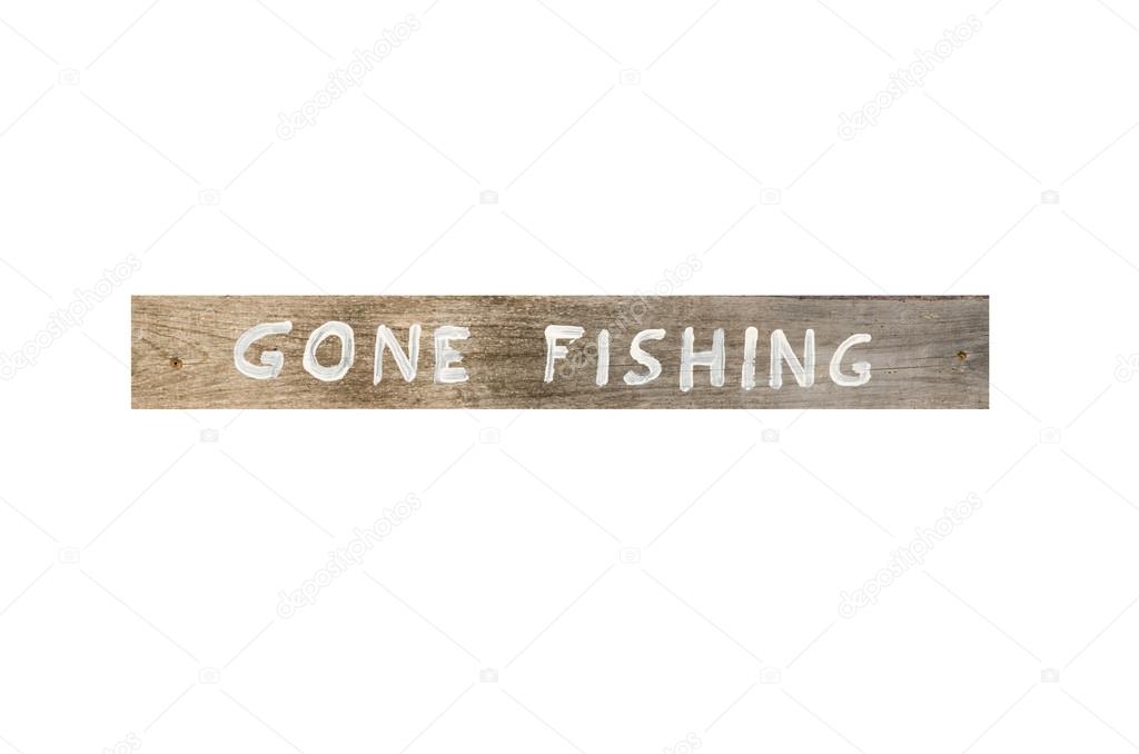 Gone Fishing wooden sign 