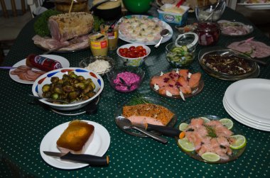 Geleneksel Noel açık büfe