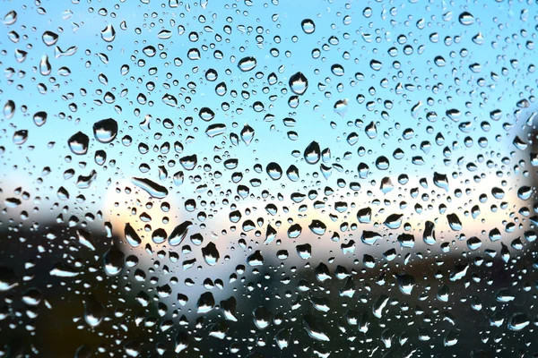 Gotas de agua sobre vidrio — Foto de Stock