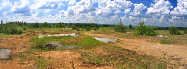 Kopalnia piasku panorama — Zdjęcie stockowe