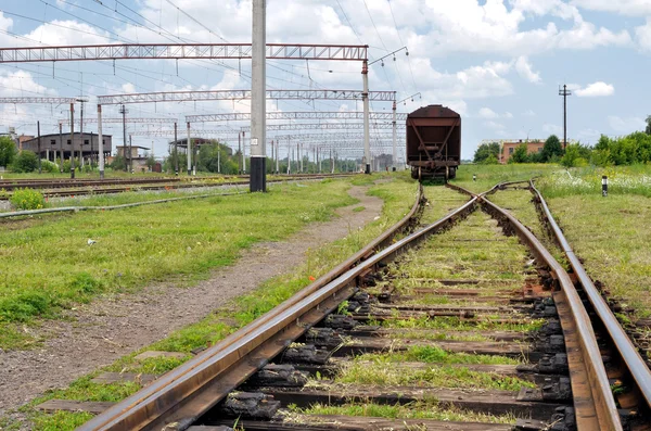 Treni merci e ferrovie — Foto Stock