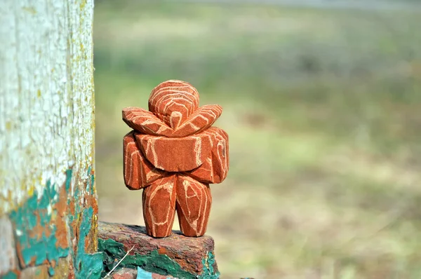Wooden figurine man — Stock Photo, Image