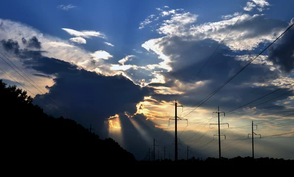 Electric powerlines — Stock Photo, Image