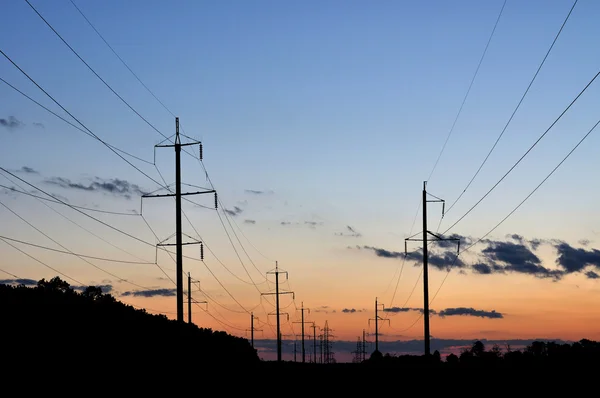 Líneas eléctricas — Foto de Stock