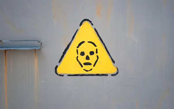 Warning sign skull — Stock Photo, Image