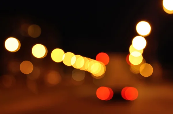 Městská světla v noci — Stock fotografie
