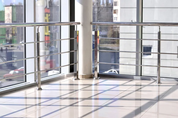 Stainless steel handrail — Stock Photo, Image