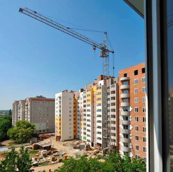 Costruzione di un nuovo blocco di appartamenti — Foto Stock