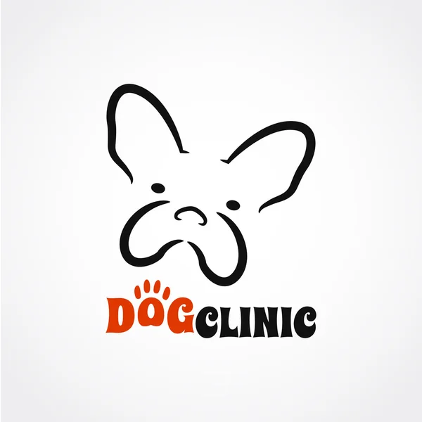 Logo silueta perro — Vector de stock