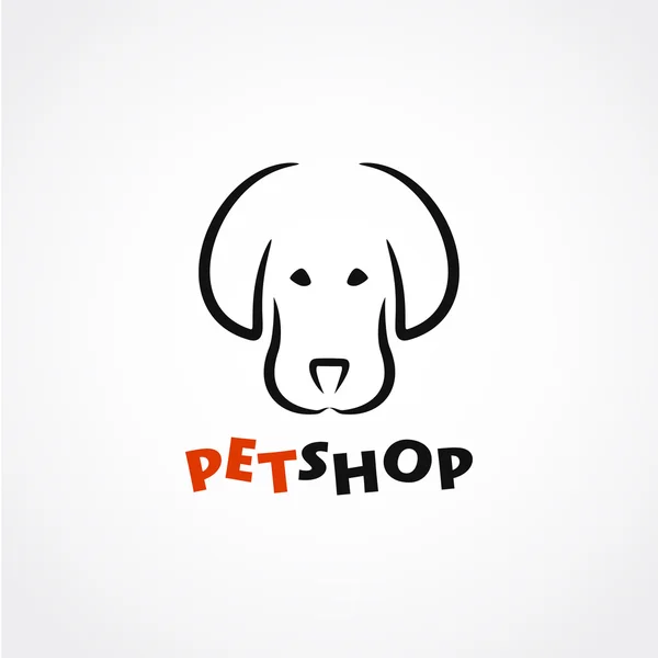 Logo silueta perro — Vector de stock