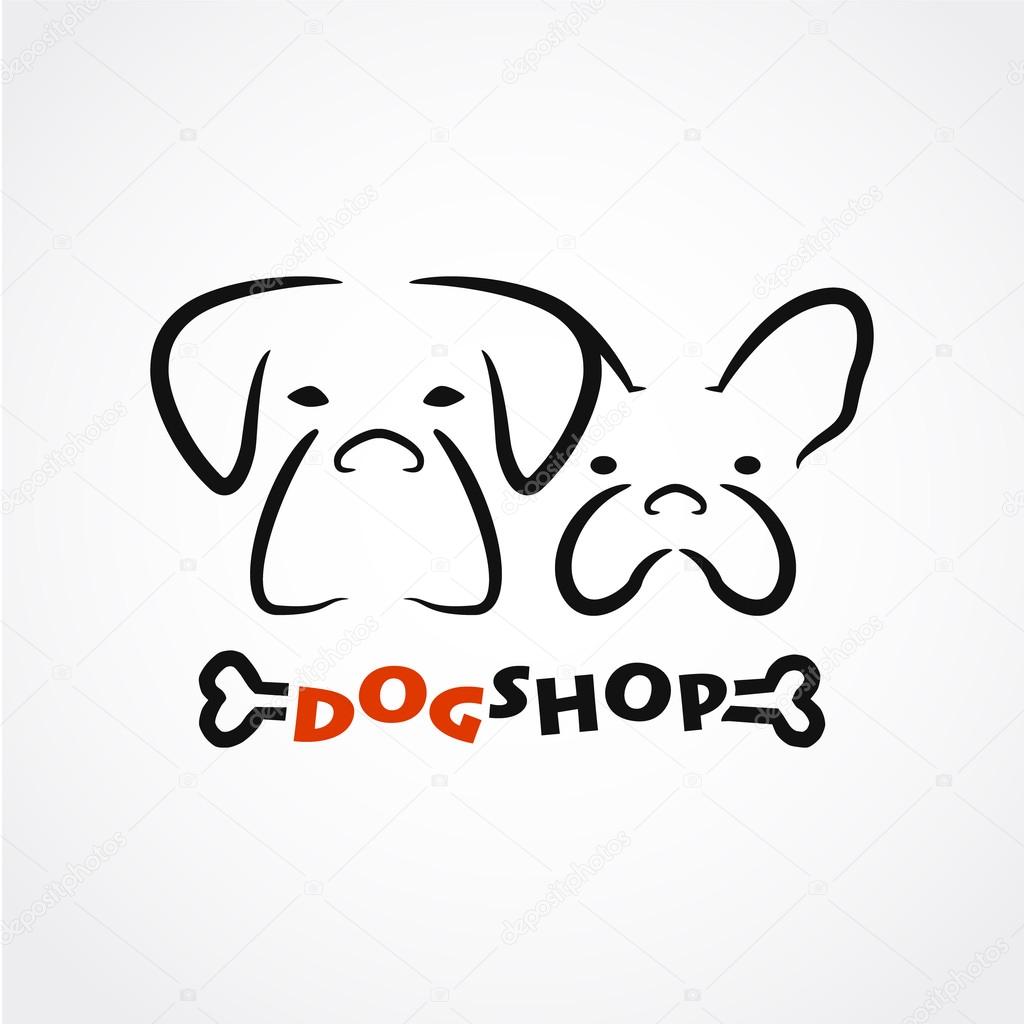 Dog silhouette logo