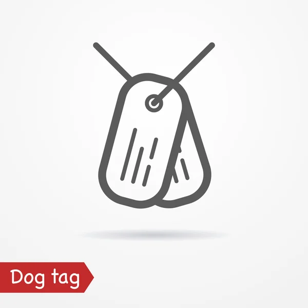 Icono de etiqueta de perro — Vector de stock