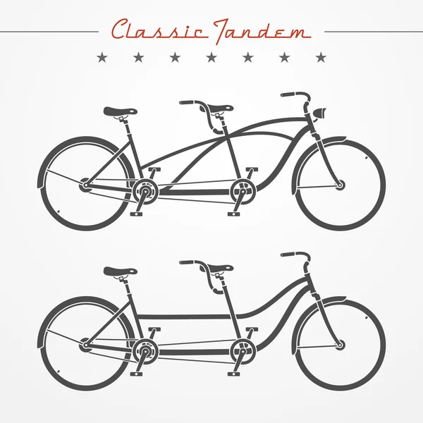 Bicicleta en tándem — Archivo Imágenes Vectoriales