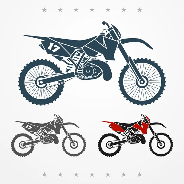 Motocicleta transversal — Vector de stock