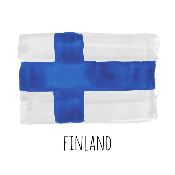 Finland flagga — Stock vektor