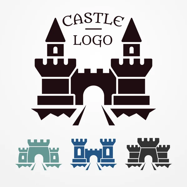 Castillo logo conjunto — Vector de stock