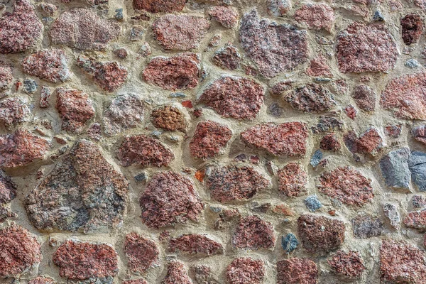 Fragmento Piedra Hecha Adoquines Granito Rosa Para Uso Como Fondos — Foto de Stock