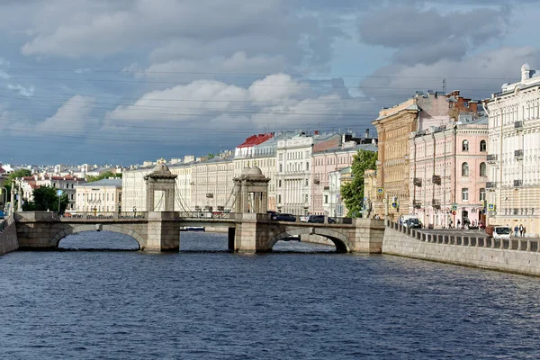 Sankt Petersburg Ryssland Juli Stadslandskap Med Utsikt Över Lomonosovbron Vid — Stockfoto