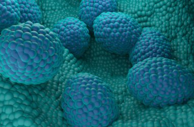 Prostat kanseri hücreleri 3d izometrik görünüm