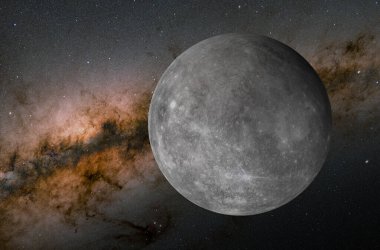 Merkür - süper yakın görünüm 3d illüstrasyon