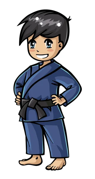 Karate jongen — Stockvector