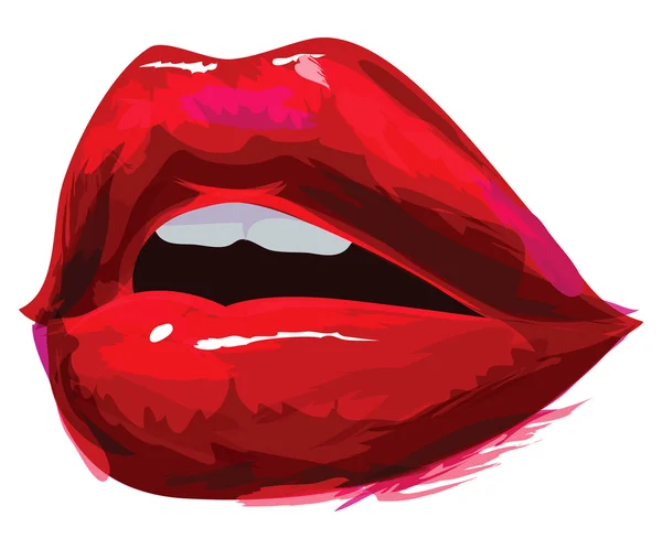 Sexy geöffnete Lippen — Stockvektor