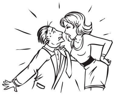 Kadın ve erkeği çığlık