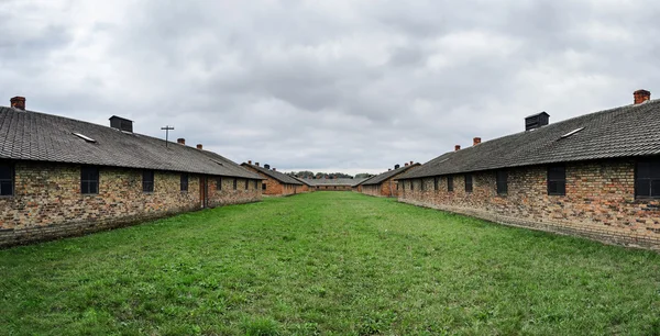 barracks in concentration camp - (Auschwitz II), Poland, Europe.