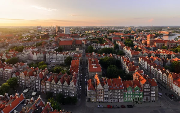 Panorama of the old city in Gdansk Poland — Stock Photo, Image