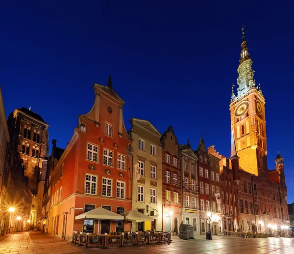 City hall of Gdansk at evening. Poland — Stock Photo, Image