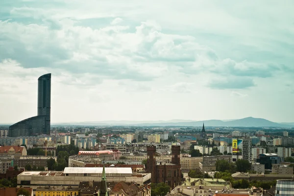Hava görünümü panorama ile wroclaw (breslau), Polonya. — Stok fotoğraf