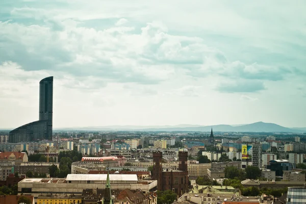 Luftpanorama mit Breslau (Breslau), Polen. — Stockfoto