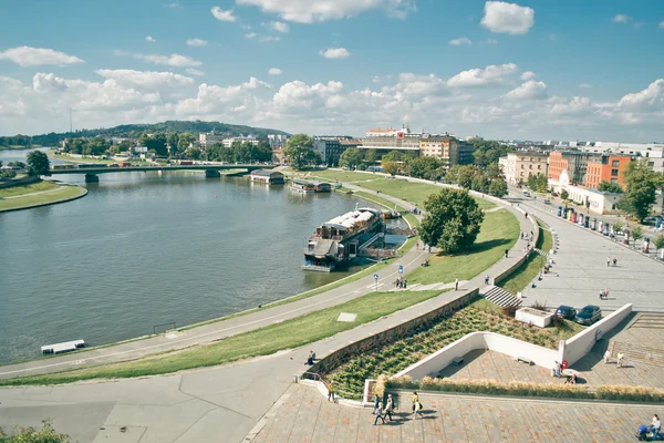 Panoramę Krakowa. Antenowe Panorama. — Zdjęcie stockowe