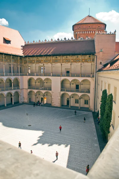 Renässansens gården i Wawelslottet i Kraków — Stockfoto