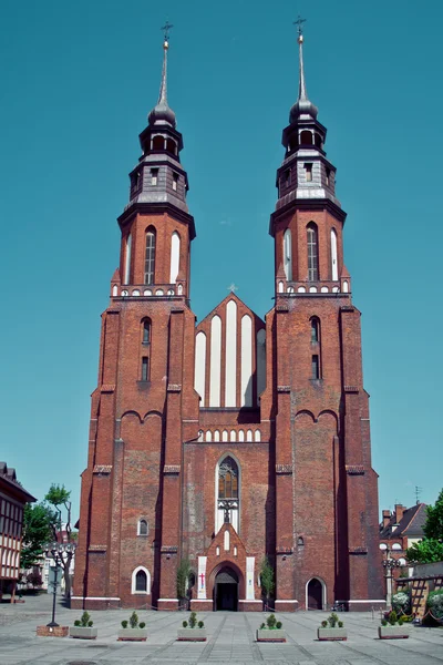 Opole i Polen berömda kyrka. — Stockfoto