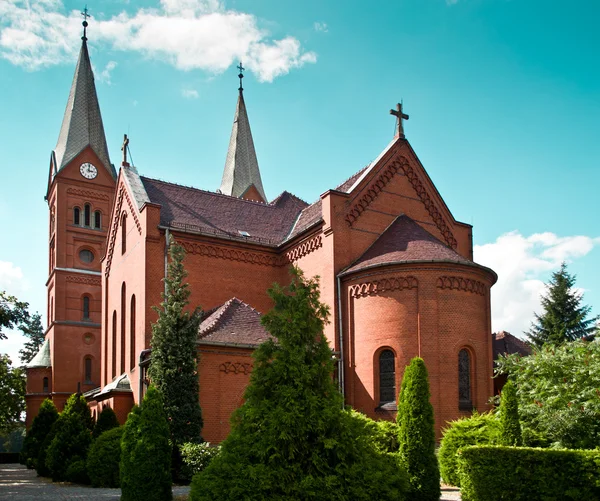 Church in the village Wysoka — Stock Photo, Image