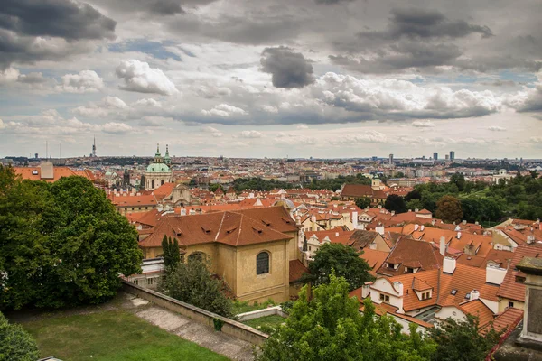 Red roofs, Prague panorama — Stock Photo, Image